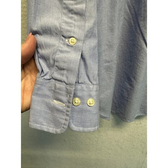 Mens Polo Ralph Lauren Blue Long‎ Sleeve Button Down Oxford Shirt Size 18-34/35 - Picture 9 of 11